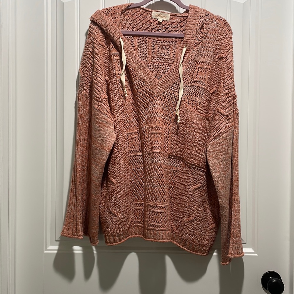 Listicle knit hoodie NWOT